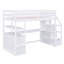 Lit mezzanine avec bureau et tablettes-964261542