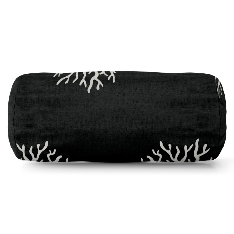 Outdoor Bolster Throw Pillow, Black