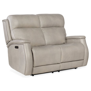 Ronica 56'' Genuine Leather Reclining Loveseat