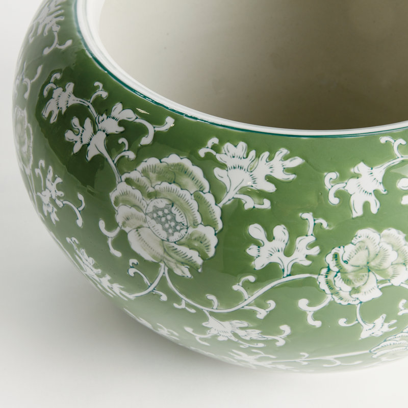 Grand pot à fleurs Celadon, H 19,25 po x l 18 po x P 18 po