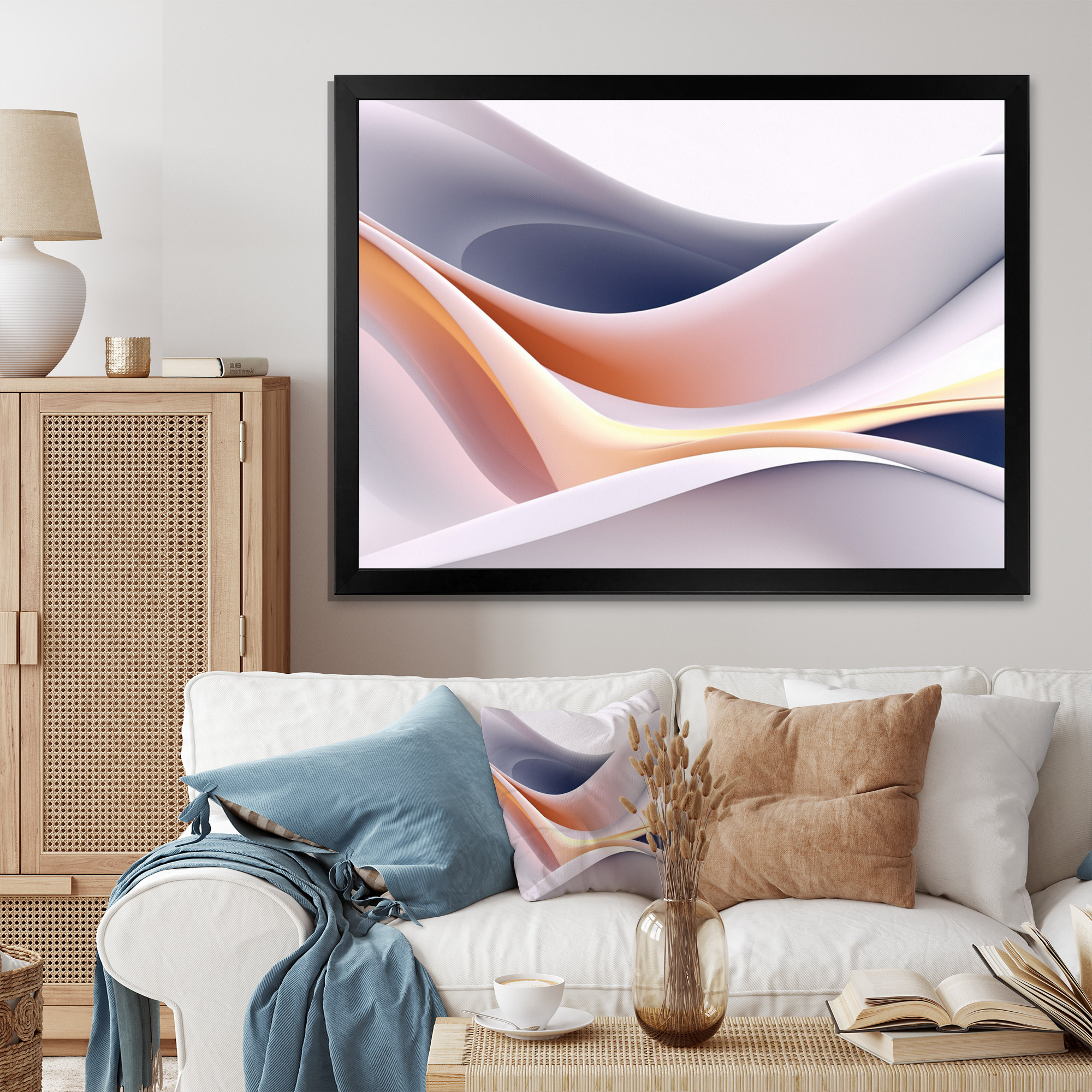 orange-blue-aqua-ripples-on-canvas-print