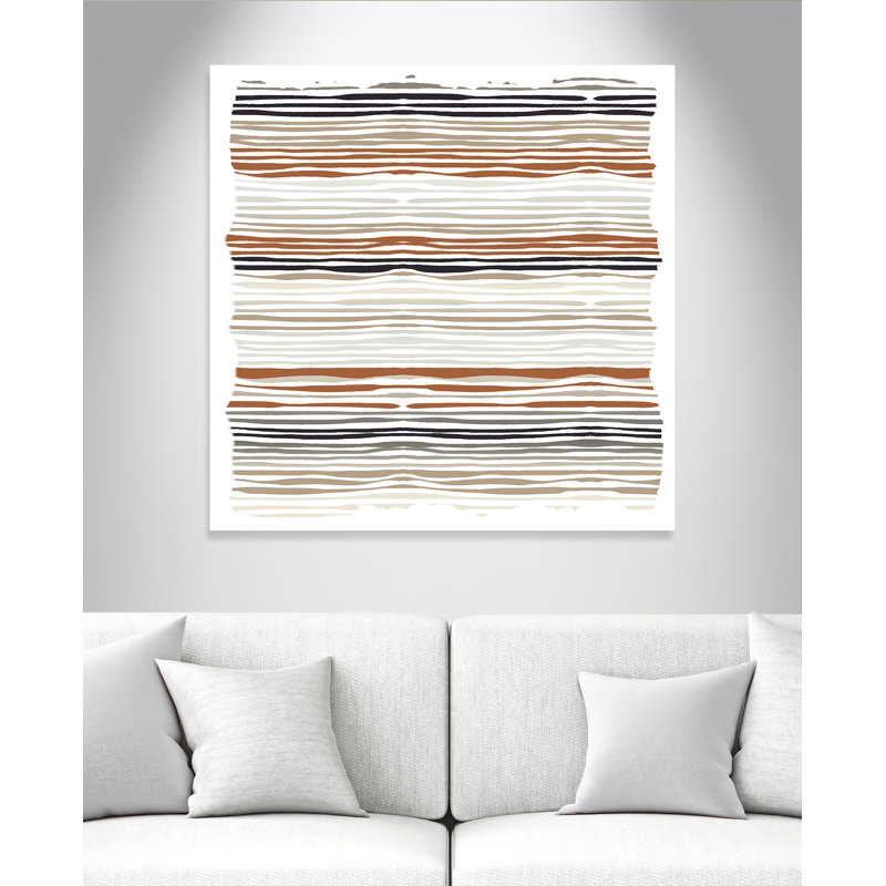«Stripes Square Print» par Kimberly Allen, 40'' W x 40'' H, Wrapped Canvas, Sans cadre