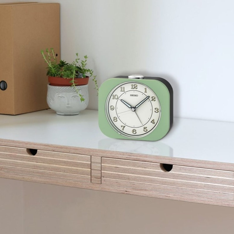 Réveil-matin QHE195BLH, brun, Vert