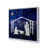 Cadre simple en chrome poli, bois massif