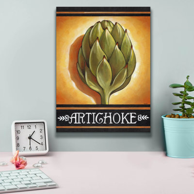 «Market Sign Artichoke» par Cathy Horvath-Buchanan, art mural sur toile