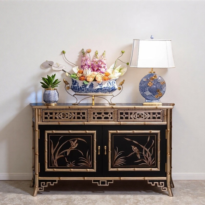 Armoire d'entrée rétro noire