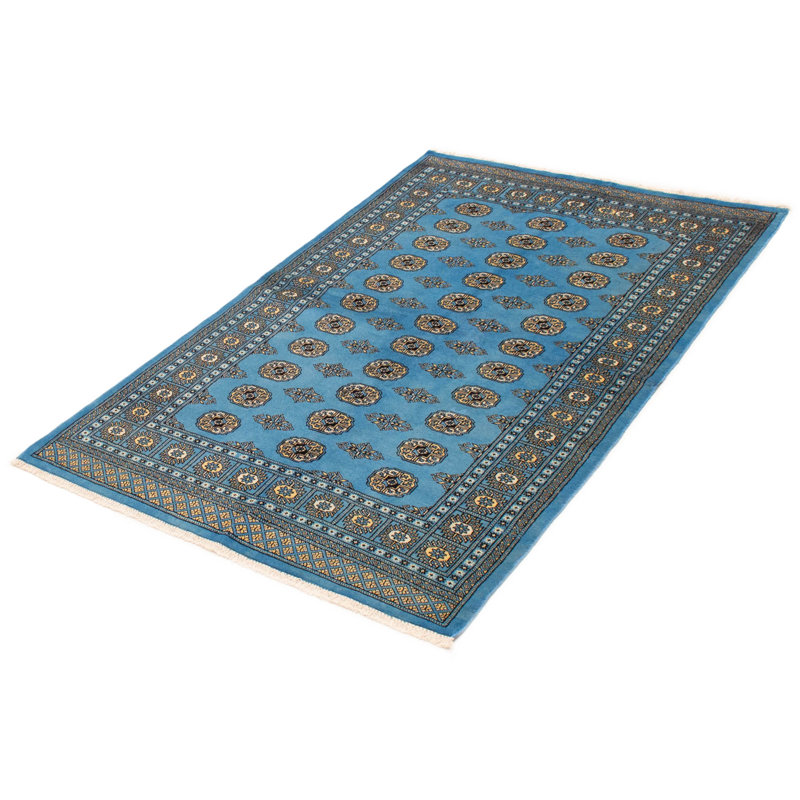 Finest Peshawar Bokhara Blue Rug 5'0" x 7'9"