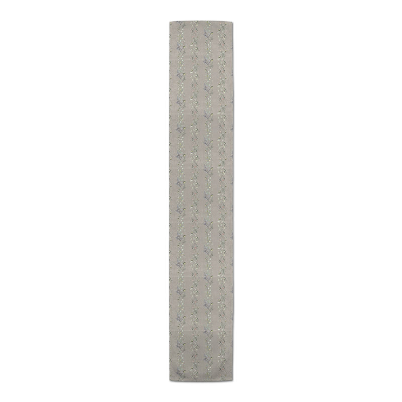 Chemin de table Arfah, 72 po x 16 po, gris