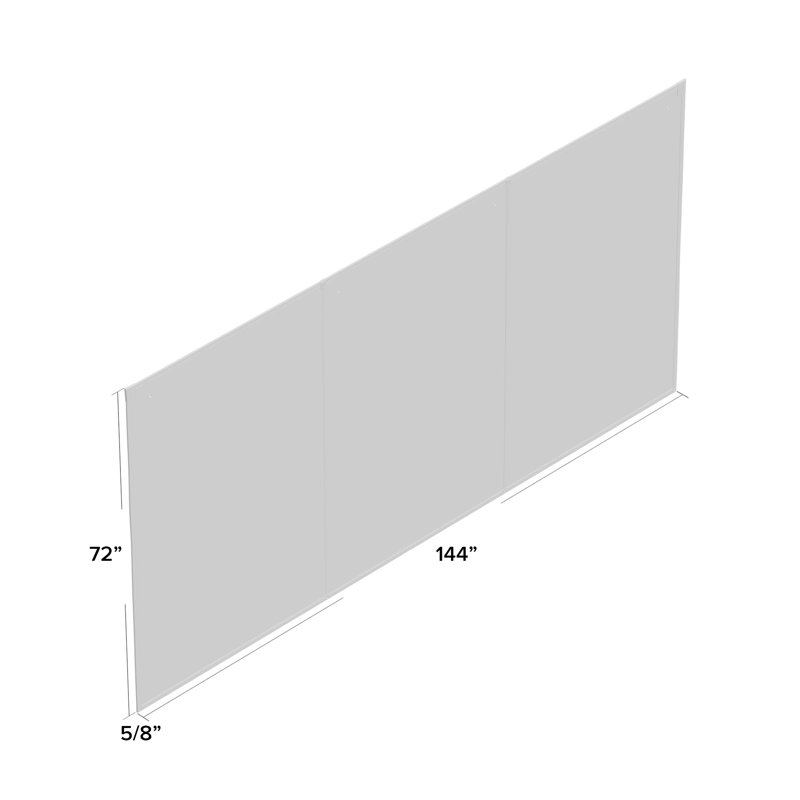 Cloison pliante 3 panneaux l 144 "x H 70", Vert