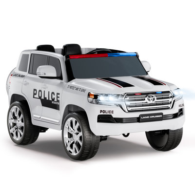 Toyota Kids Ride On Police Car, 12v Police Car With 2 Seaters, Siren Sound, Remote Control, Bluetooth, Ages 3+