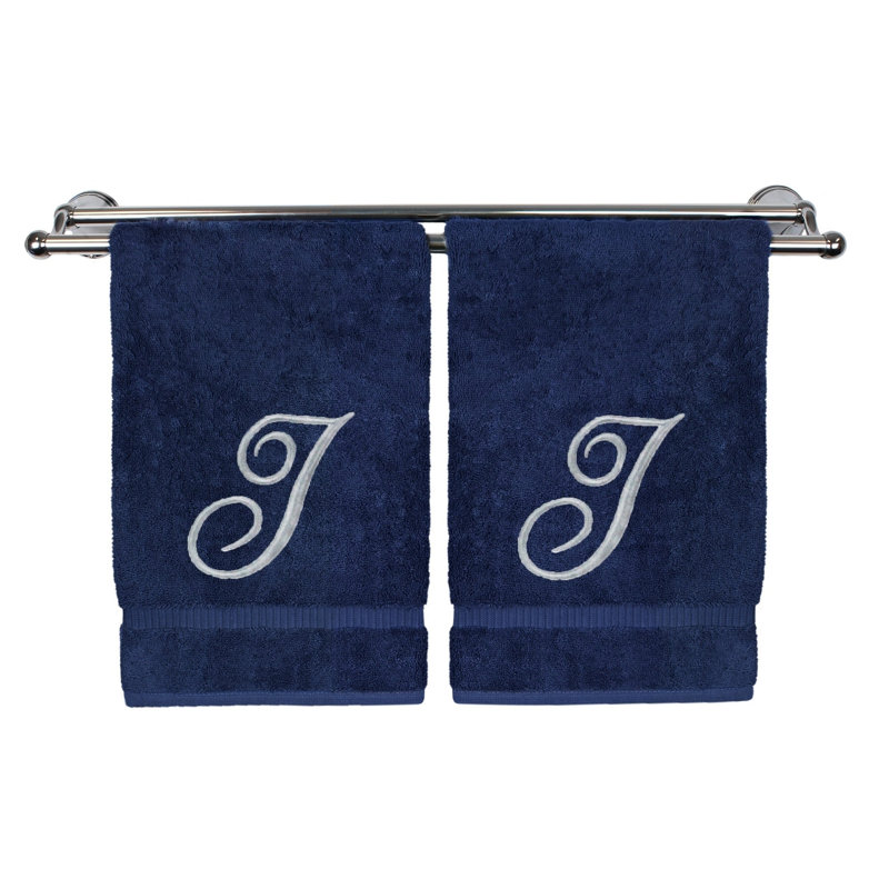 Super Plush Washcloth, Navy/Silver, I