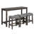 Tasneema 3 Person Bar Table Set with Power Outlet,Dining Bar Table and Chairs Set,Bar Table Set with 3 Padded Stools-1624084786