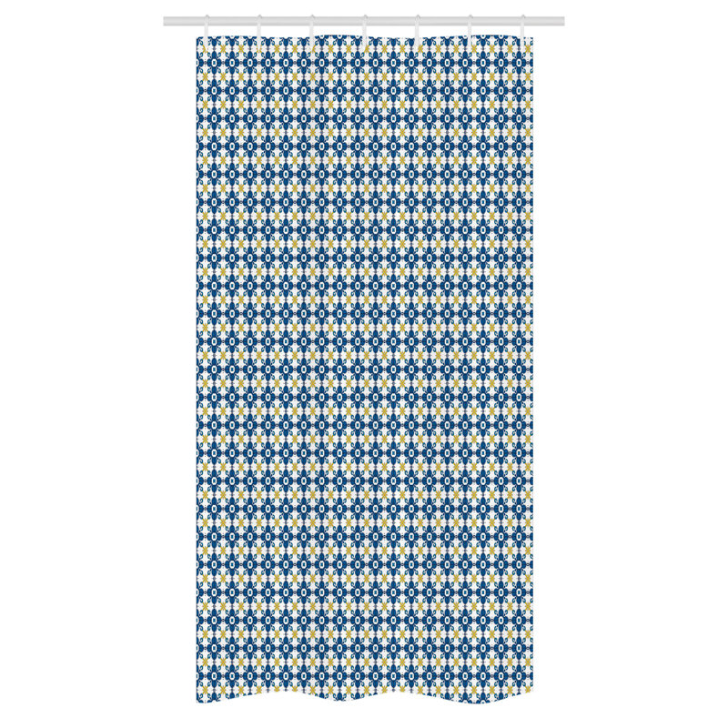 Mixed Shower Curtain with Hooks Included, 36" W x 72" L