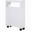 Armoire de rangement à roulettes étroite en bois 6,25 po x 20,5 po x 28,25 po Homcom - blanc-1832267885