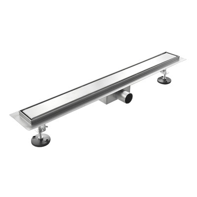 LANERI FLOOR Tile-Insert Linear Shower Drain, Stainless Steel, 120 x 7 cm