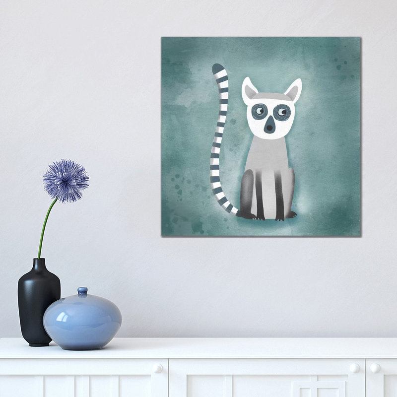 « Lemur » par Nic squirrell-impression, H 18 po x l 18 po x 1,5 po, Toile tendue, Pas de tapis