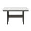 Table de comptoir rectangulaire en bois avec tablette de rangement Wyncote, blanc / espresso-125823609