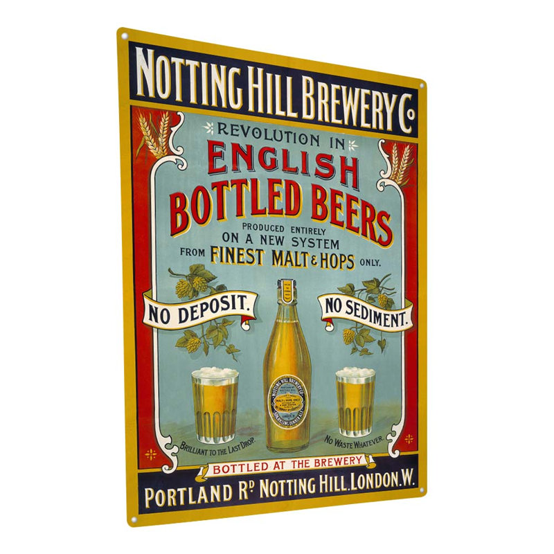 Impression sur métal par Notting Hill Brewery, H 15,5 po x l 11,5 po x P 0,04 po