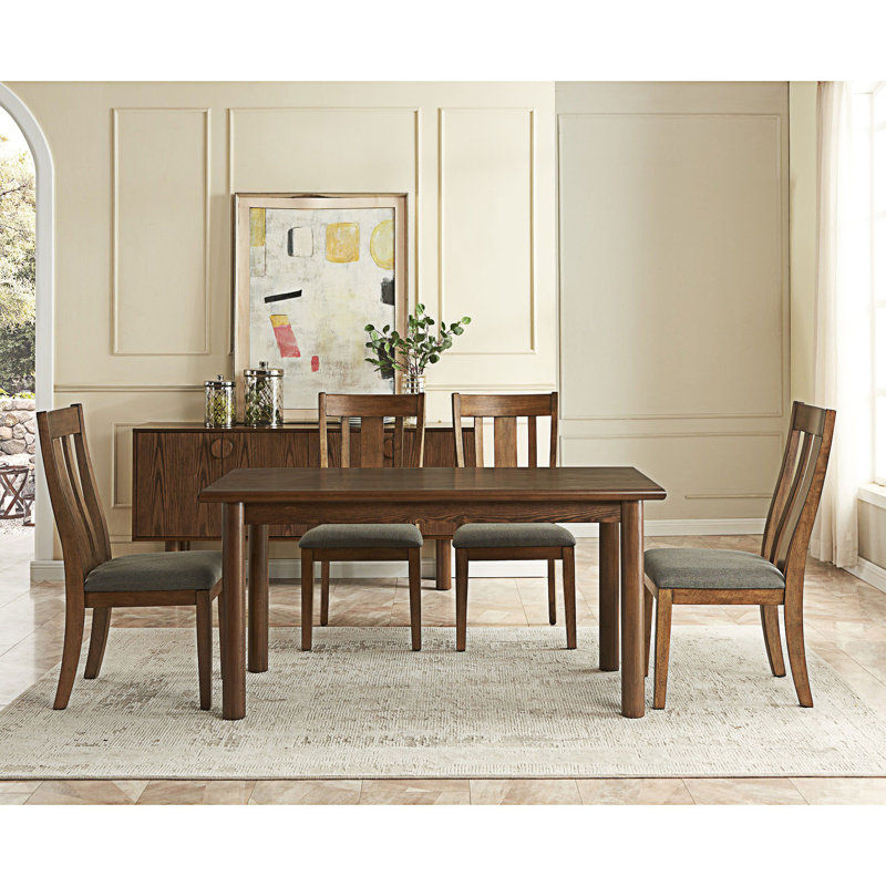 Bruyere 60" Rectangular Dining Table for 6 Person, Retro Kitchen Table,Ultra Easy to Assemble