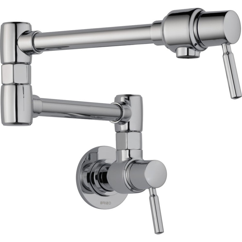 Euro Linear Wall Mount Pot Filler, Chrome