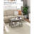 2-Tier Industrial Coffee Table with Storage Shelf