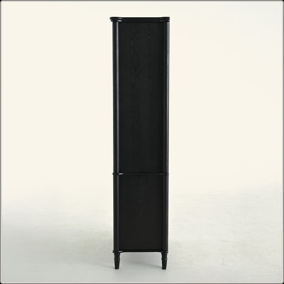 Vitrine de 73,25 po avec portes doubles en verre, armoire vitrée de style traditionnel pour objets de collection pour les couloirs: salon, cuisine, maison, studio ou espace de travail