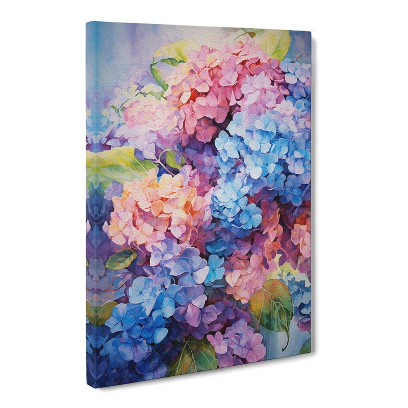 Hydrangea Action No.2 - Wrapped Canvas, 60cm H x 40cm W x 3cm D