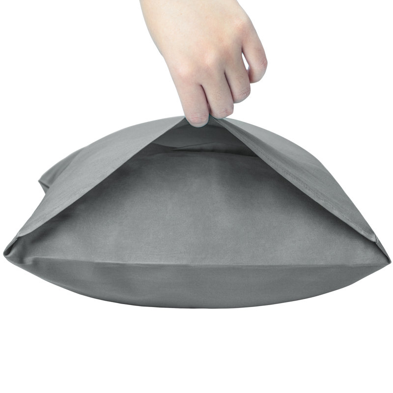 100% Cotton Standard - Set of 2, King, Dark Gray