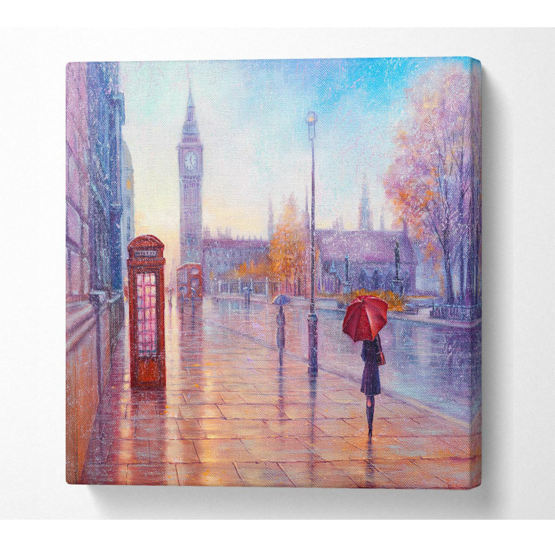 Wilburg Spazierengehen in London Calm - Wrapped Canvas Kunstdrucke