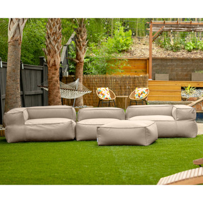 Maretta 136'' Wide U-Shaped Patio Sofa