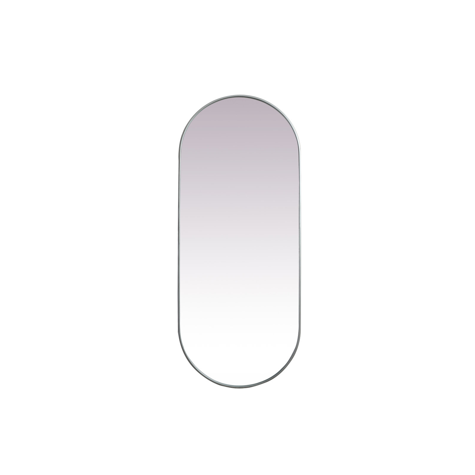 Elington Metal Oval Mirror, Silver, 72"  x 30" 