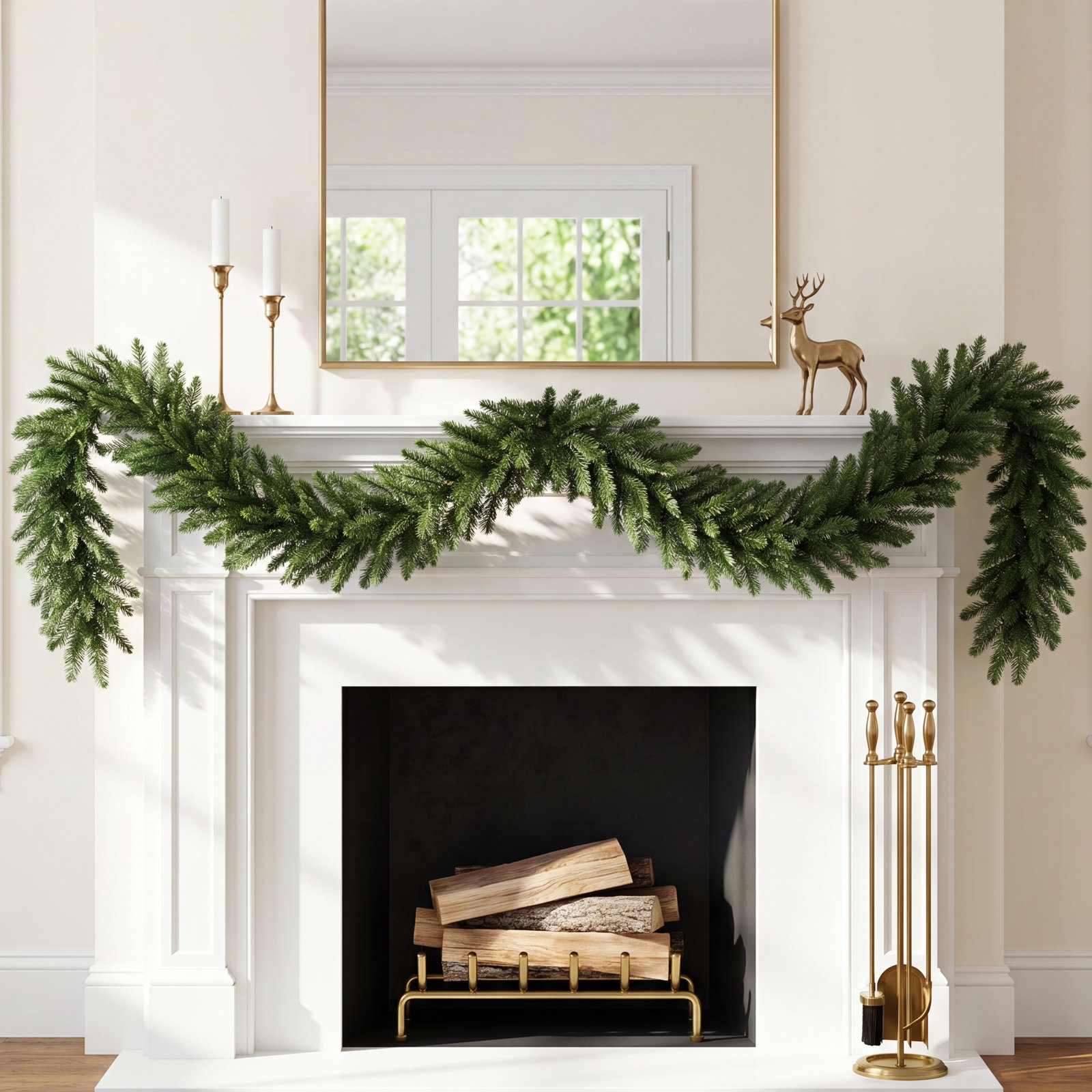 600'' in. Faux Fir Garland, 50', Unlit