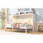 Lit mural simple blanc et brun avec éclairage à DEL, armoire pliable, bois massif, ouverture hydraulique lisse, idéal pour les espaces de travail à la maison dans les petites résidences, bois, système, dortoirs de bonne étude-1008004062
