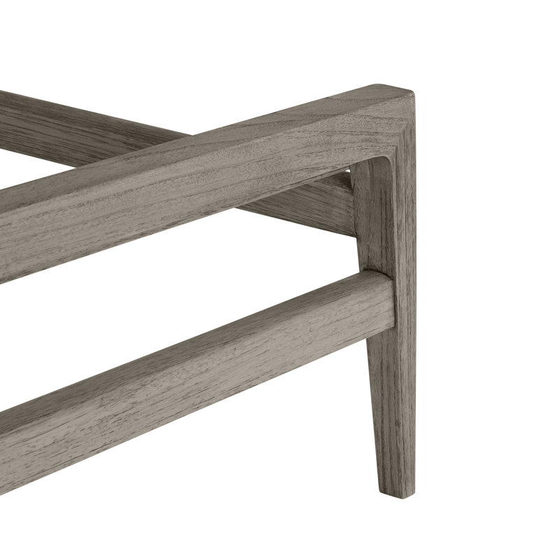 Coast Teak Chaise - Oyster Teak/Heather Gray, Oyster Teak/Gray Sling