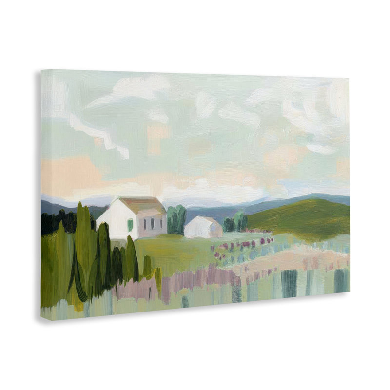 Toile Hillside Haven Cottage, conception par Elara Yasna, H 20 po x l 30 po
