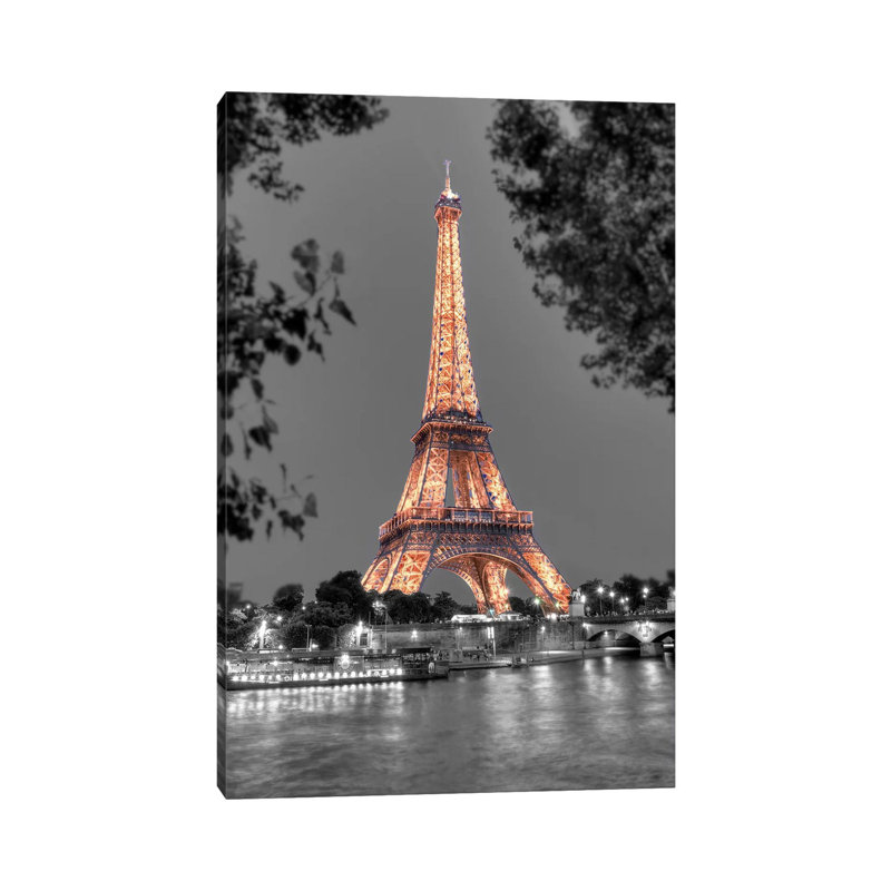 " Nuit Sur La Seine " by Alan Blaustein, Wrapped Canvas, 18" H x 12" W x 1.5" D
