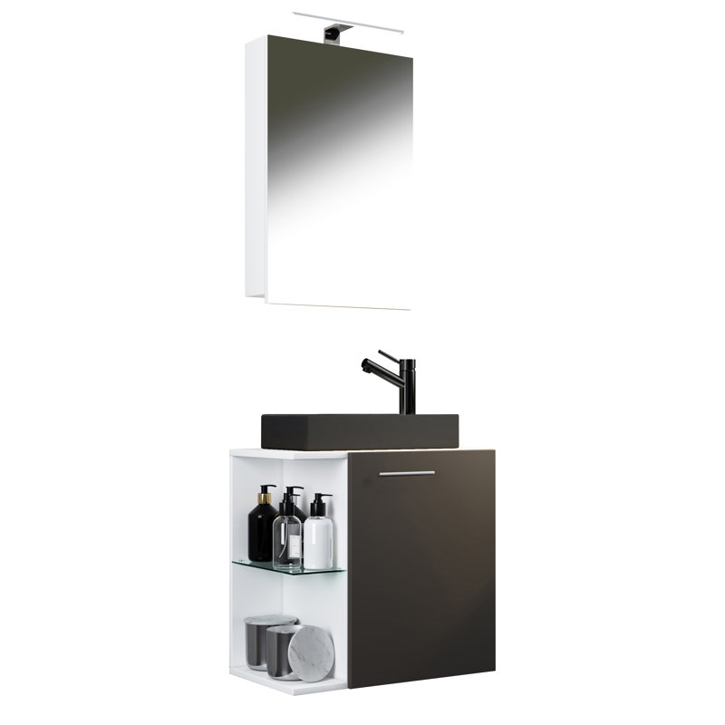 Rayniya Bathroom Furniture Suite, Black