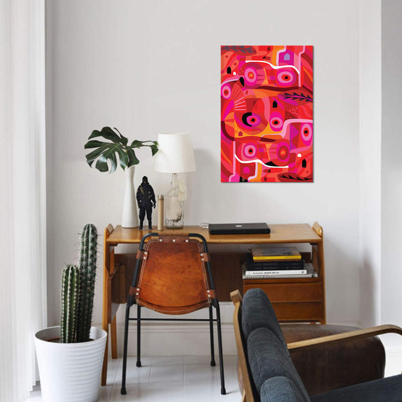 « rosa mexicana » par charles harker, impression sur toile, H 26 po x l 18 po x P 1,5 po, Toile avec cadre flottant noir