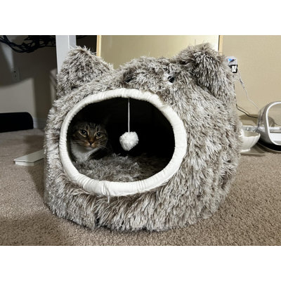 Cat Bed,Cat Bed Cave,Large Cat Beds,Cozy Hooded Cat Bed with Soft Cushion