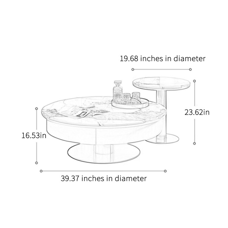 Table basse lumineuse de luxe haut de gamme