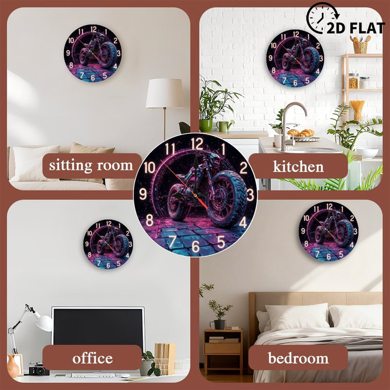 Horloge de style néon