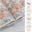 Tapis oriental rouge en polyester Oswaldo-488112445