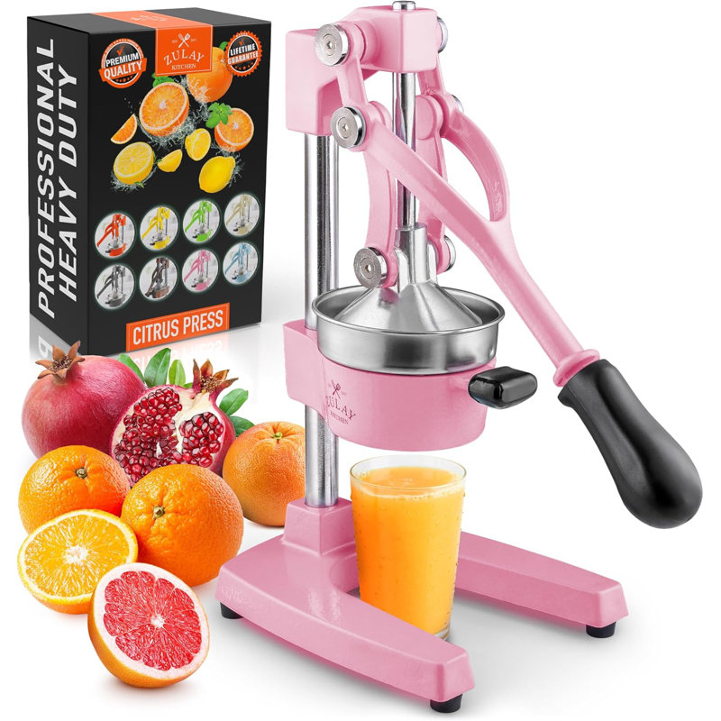 Presse-agrumes Zulay Kitchen Professional - Presse-agrumes manuel orange robuste et presse-citron, Rose