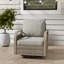 Chaise de patio berçante rotative en osier avec coussins-1986007645