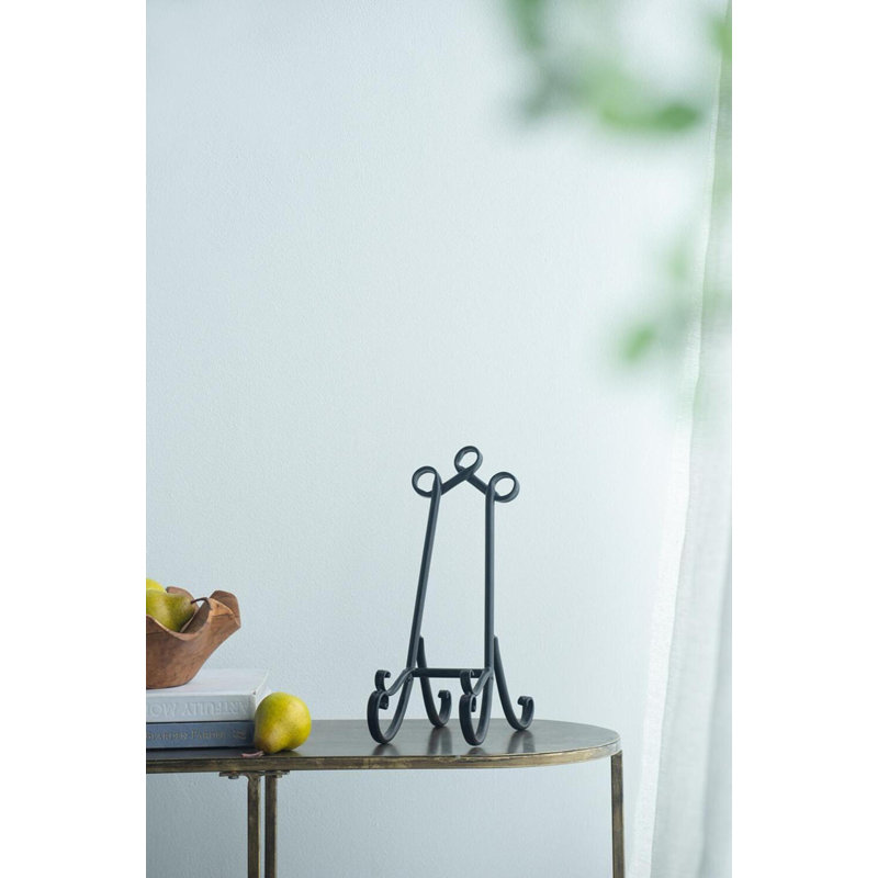 Porte-assiettes en métal noir Rodrigue, H 12 po x l 8 po x P 4,5 po