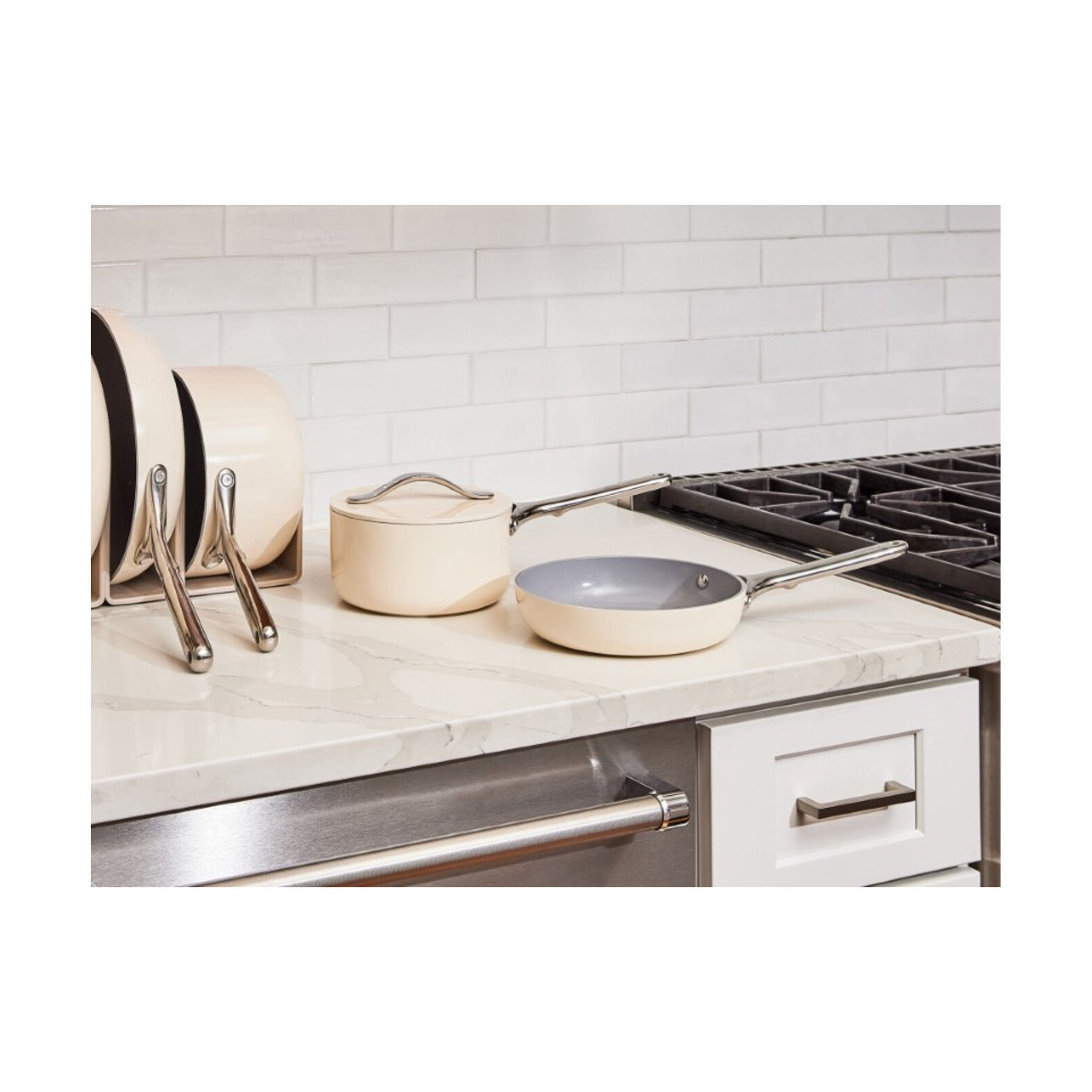 Caraway Nonstick Ceramic Fry Pan, 8", Cream
