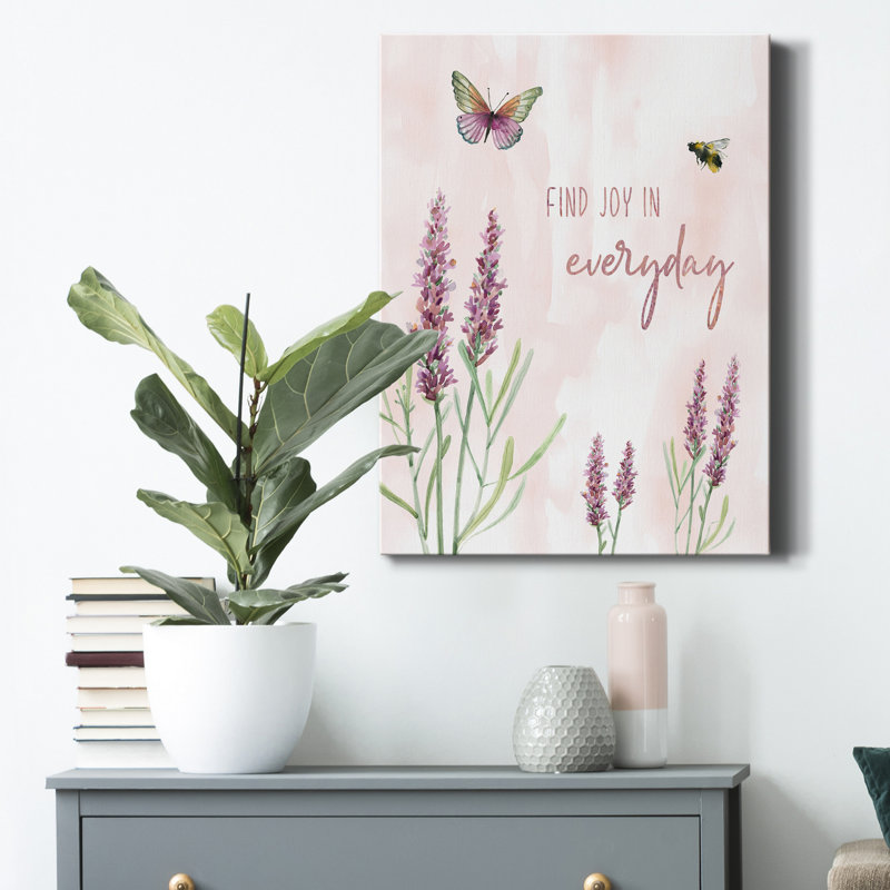 «Find Joy» par Carol Robinson, reproduction d'art sur toile tendue, H 32 po x l 24 po x P 1 po