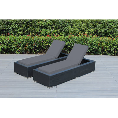 Billyjo Outdoor Wicker Chaise Lounge - No Assembly by Latitude Run