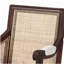Fauteuil d'appoint traditionnel en tissu beige français et bois brun foncé