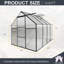 6x8 Polycarbonate Greenhouse For Outdoor Backyard Black